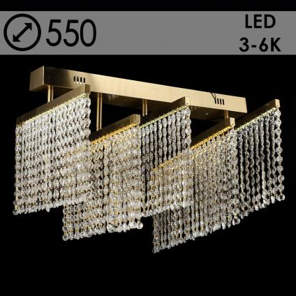 Люстра E2651/70W COP медь/хрусталь 70W LED 3000K-6000K d550 h360, 24